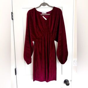 NWT red velvet/corduroy dress